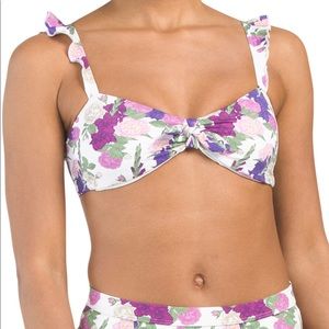 NWT Dipping Daisy Iris Floral Countess Swim Top